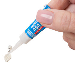 Glue being put onto bail